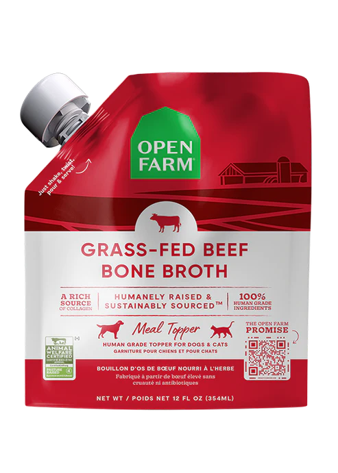 Open Farm Grass-Fed Beef Bone Broth for Dogs & Cats