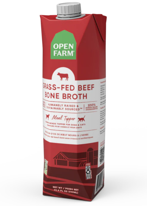 Open Farm Grass-Fed Beef Bone Broth for Dogs & Cats