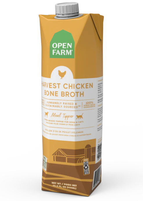 Open Farm Harvest Chicken Bone Broth for Dogs & Cats