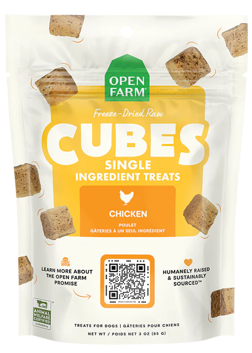 Open Farm Freeze-Dried Raw Single Ingredient Treat Cubes Chicken
