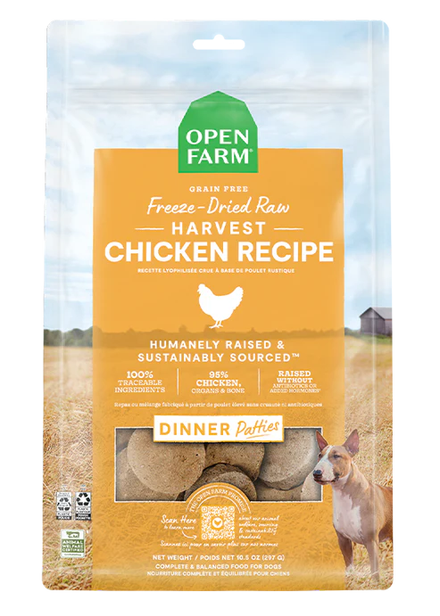 Open Farm Harvest Chicken Freeze-Dried Raw Patties