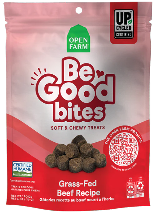 Open Farm Be Good Bites Grass-Fed Beef Recipe Soft & Chewy Dog Treats